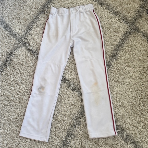 Rawlings Baseball Pants White Red Stripe - Picture 8 of 15